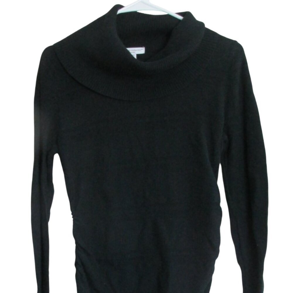 Liz Lange Maternity Turtle Neck Sweater Womens Medium Black Long Sleeve Pullover